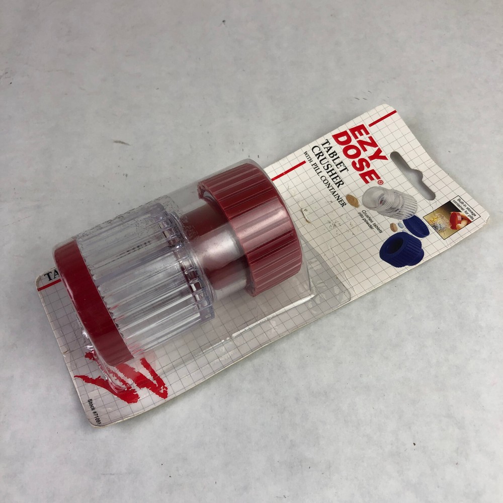 Ezy Dose Tablet Crusher With Pill Container Screw Cap