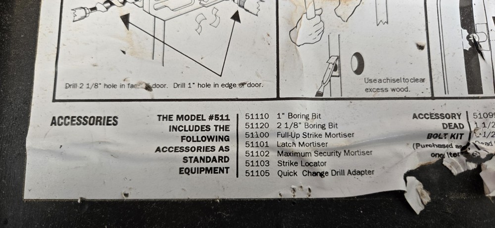 Model #511 PORTER CABLE Cylindrical Lock Boring Jig w/case