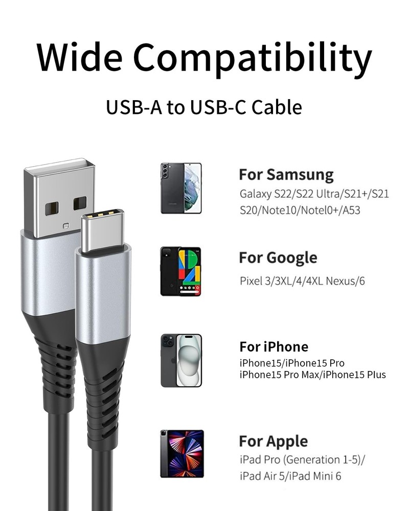 Coiled USB C Cable, 2 Pack to C Cable for Car Short C...
