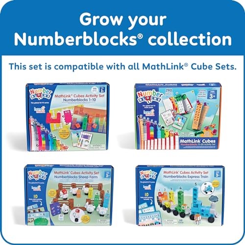 hand2mind Numberblocks Sheep Farm MathLink Cubes Activity Set, Preschool Learnin