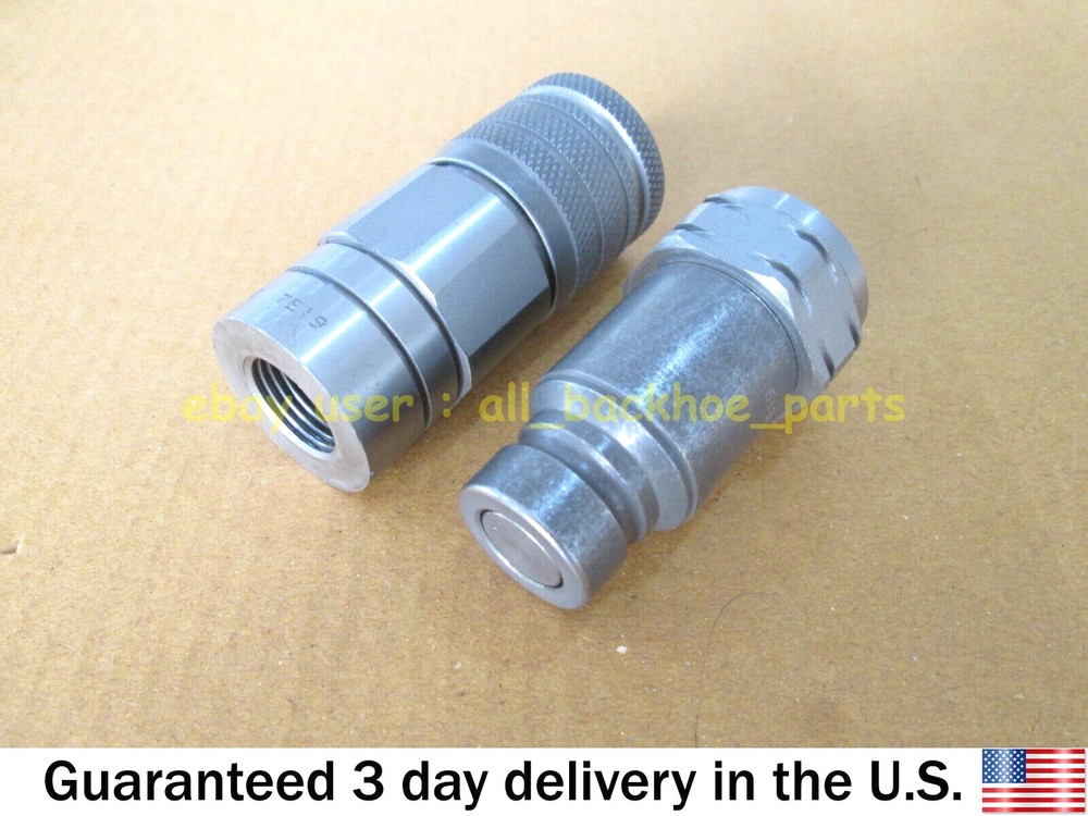 JCB BACKHOE - 1/2" BSP QUICK RELEASE COUPLING W. ADAPTORS (45/910400 45/910500)
