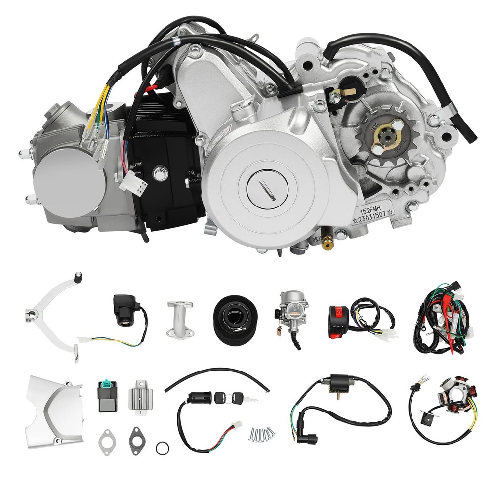 4-Stroke 125CC Engine Kit Semi Auto Electric Start 4 Speed Reverse for ATV