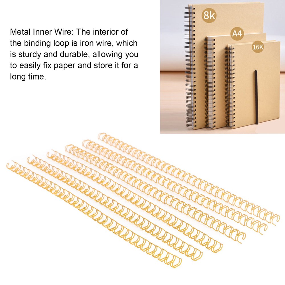 100Pcs Double Loop Wire Binding Spine Durable Set Kit For A4 Paper Popular