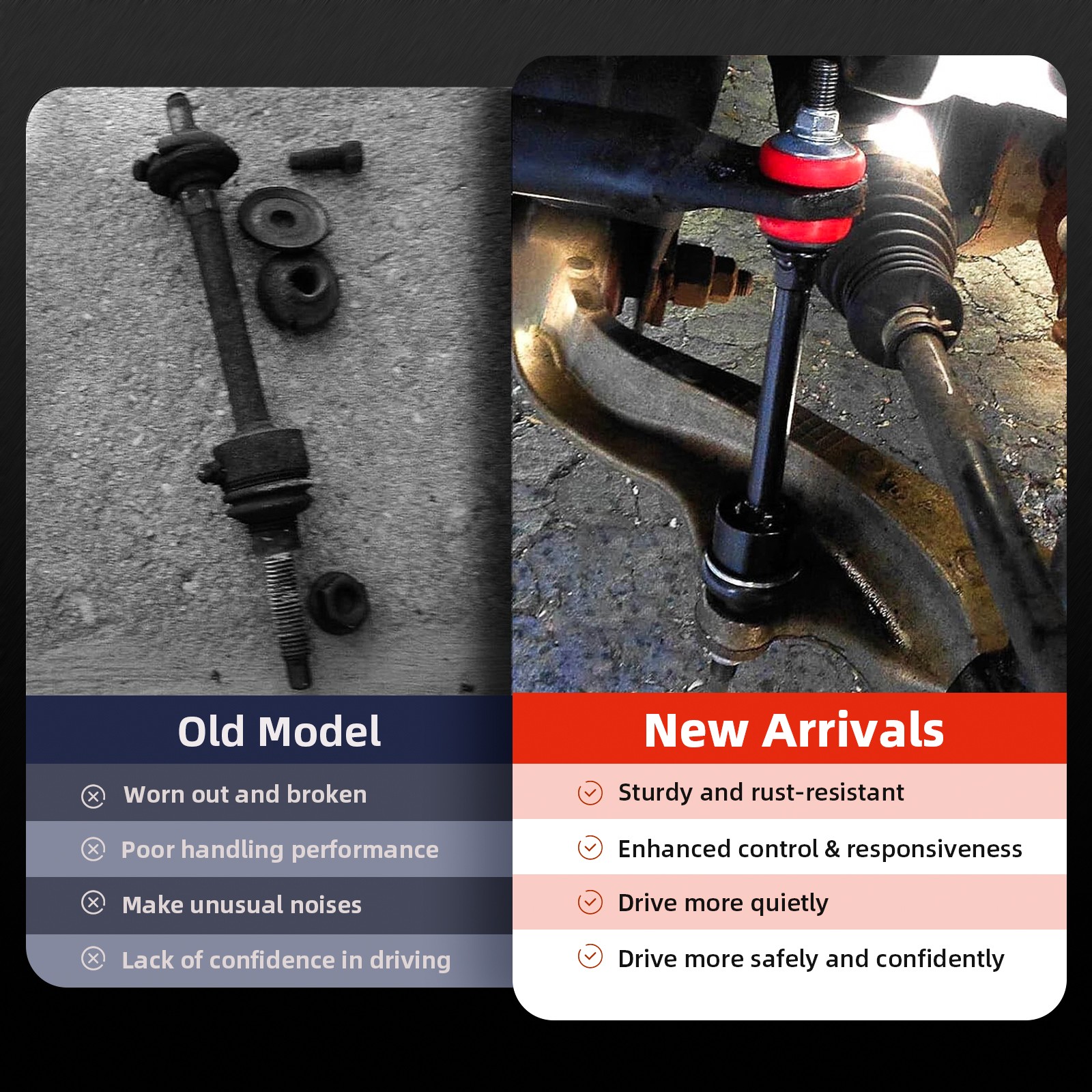 Front Stabilizer Sway Bar Kit For Ram 1500 Classic 2011 2012 2013 2014 2015-2018