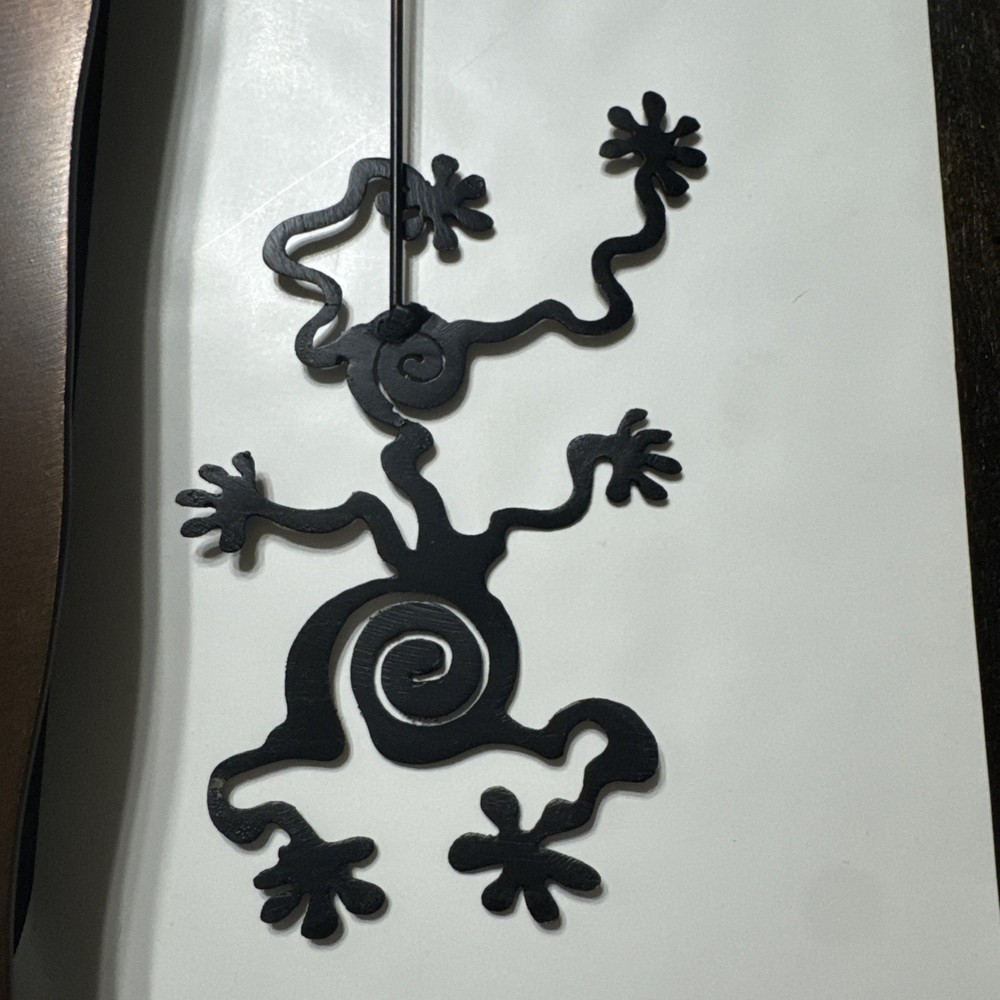 Heavy Metal Rectangular Shaped Clock MCM With Pendulum