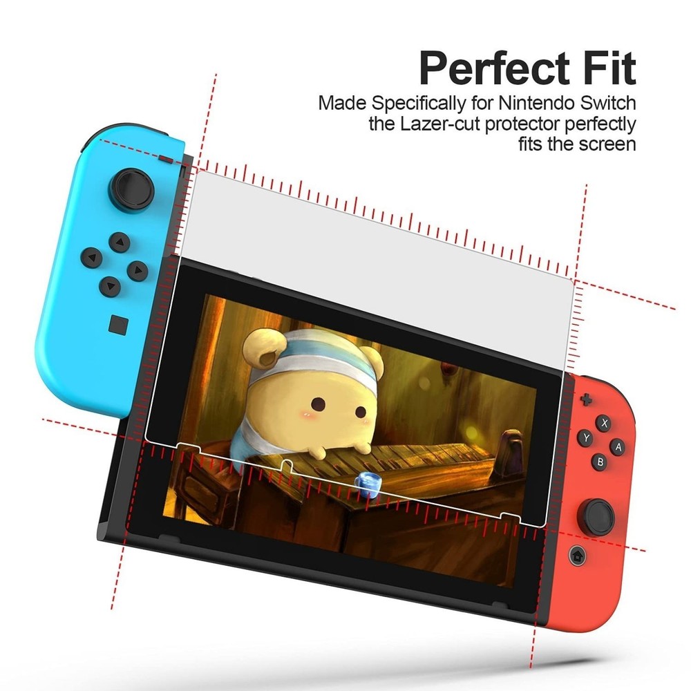 Para Nintendo Switch OLED 2021 Protector de Pantalla de Cristal templado 3Pack