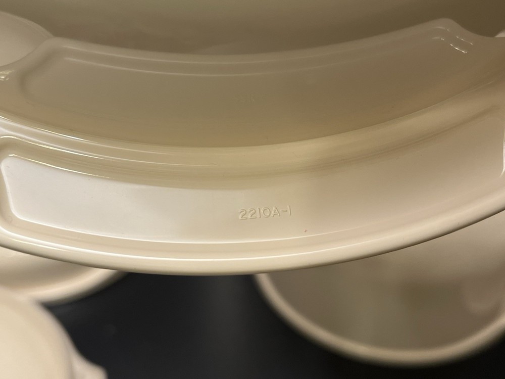 VTG TUPPERWARE 5 Pc Almond Microwave Stack Cooker Set 2192 2193 2194 2210 2196