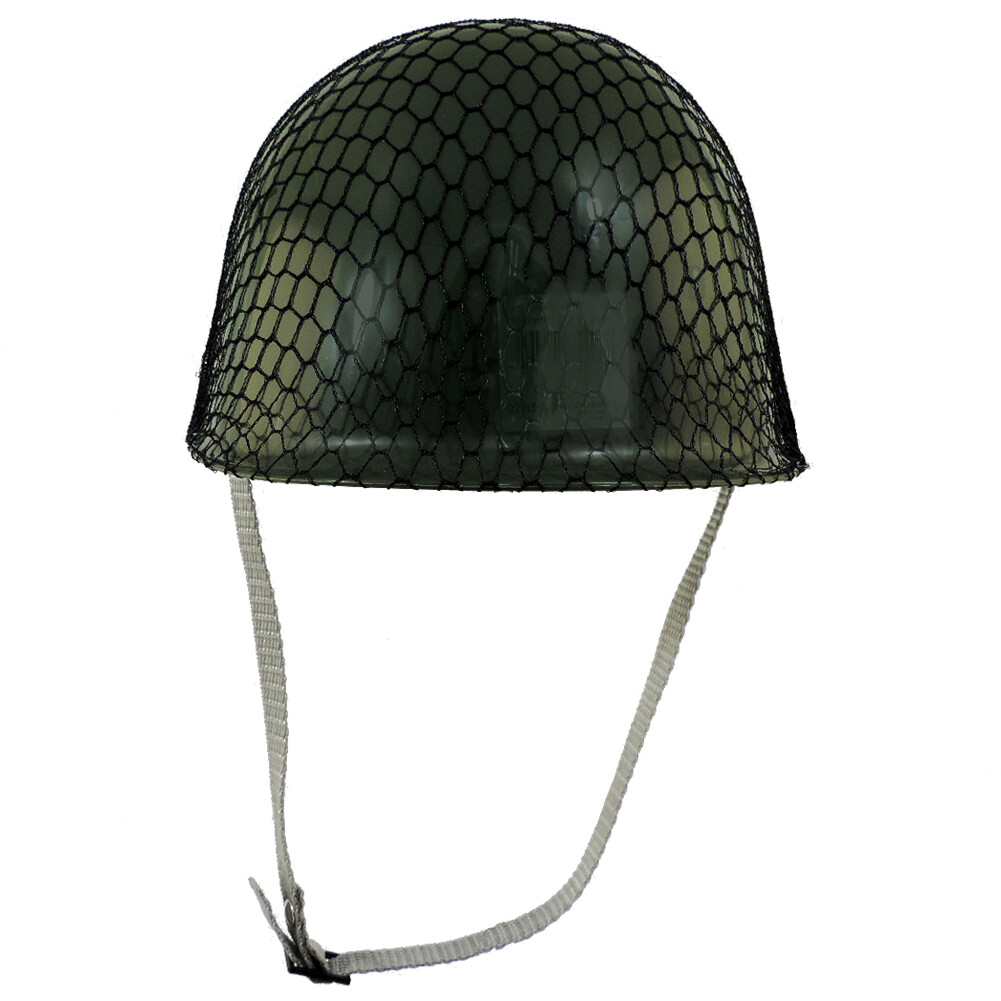 Army Helmet Childs Plastic Green Costume Accessory Hat