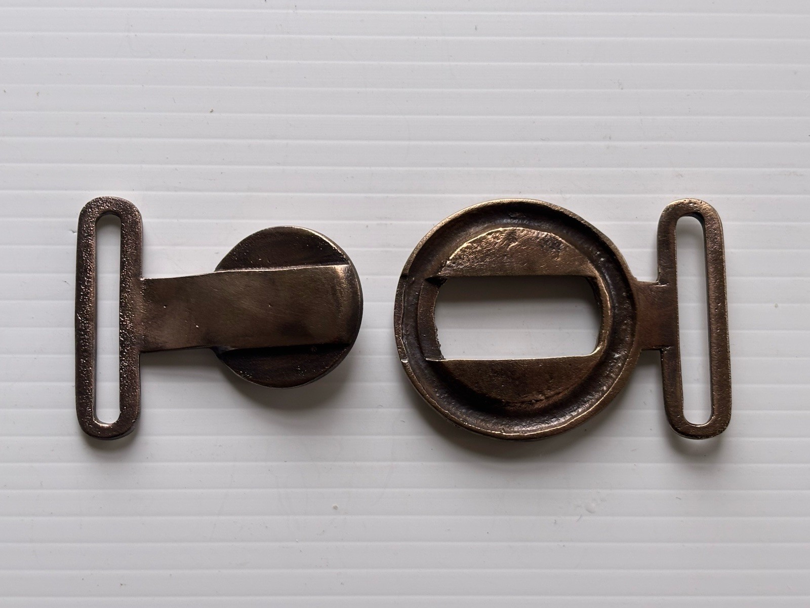 VINTAGE CIVIL WAR CONFEDERATE 2 PIECE CS TEXAS BELT BUCKLE. EARLY REPRODUCTION