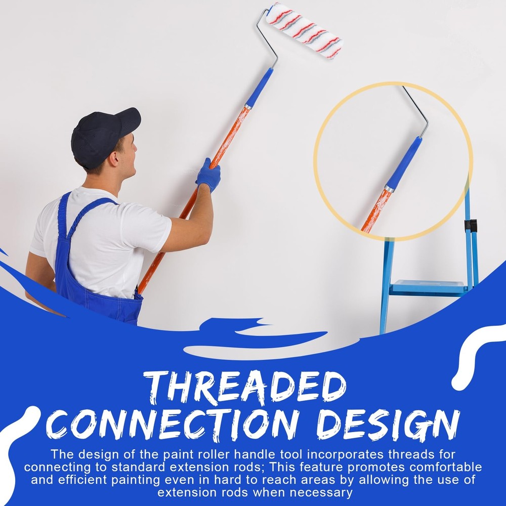 48 Pack 9 Inch Paint Roller Frame 5 Wire Galvanized Roller Handle Brush House...