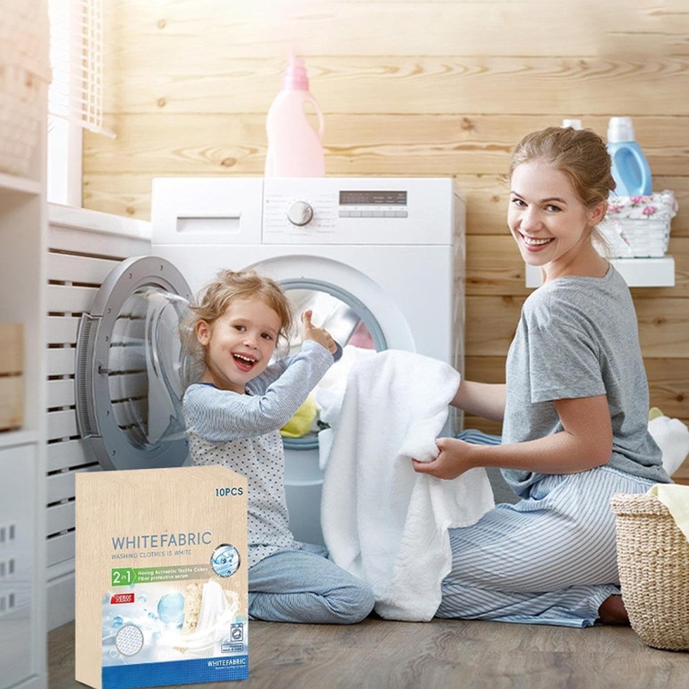 White Fabric Dye - 10 Sheets Laundry Sheets for White Fabric Care