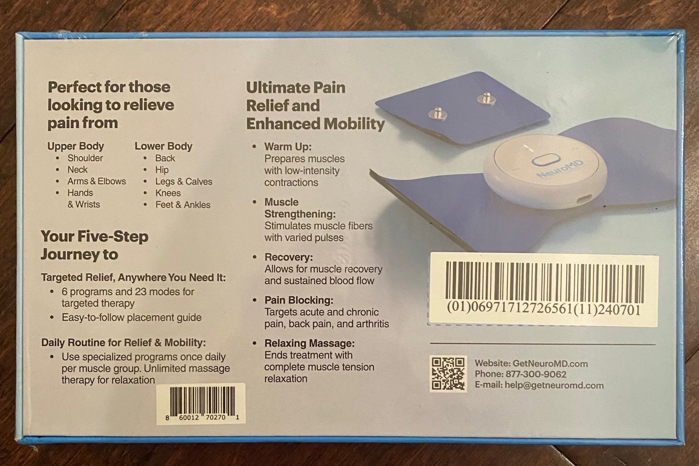 NeuroMD Back Pain Whole Body Neuro MD Relief Corrective Therapy Device 2.0 NEW!