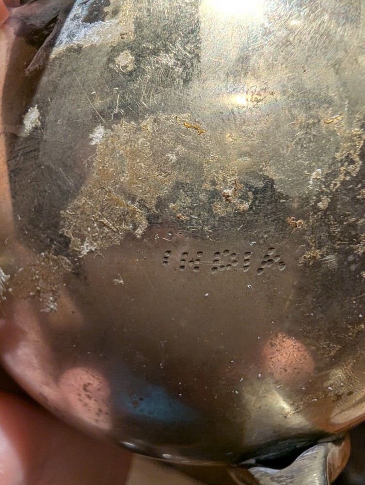 Vintage Small Silver Syrup Pitcher Marked India