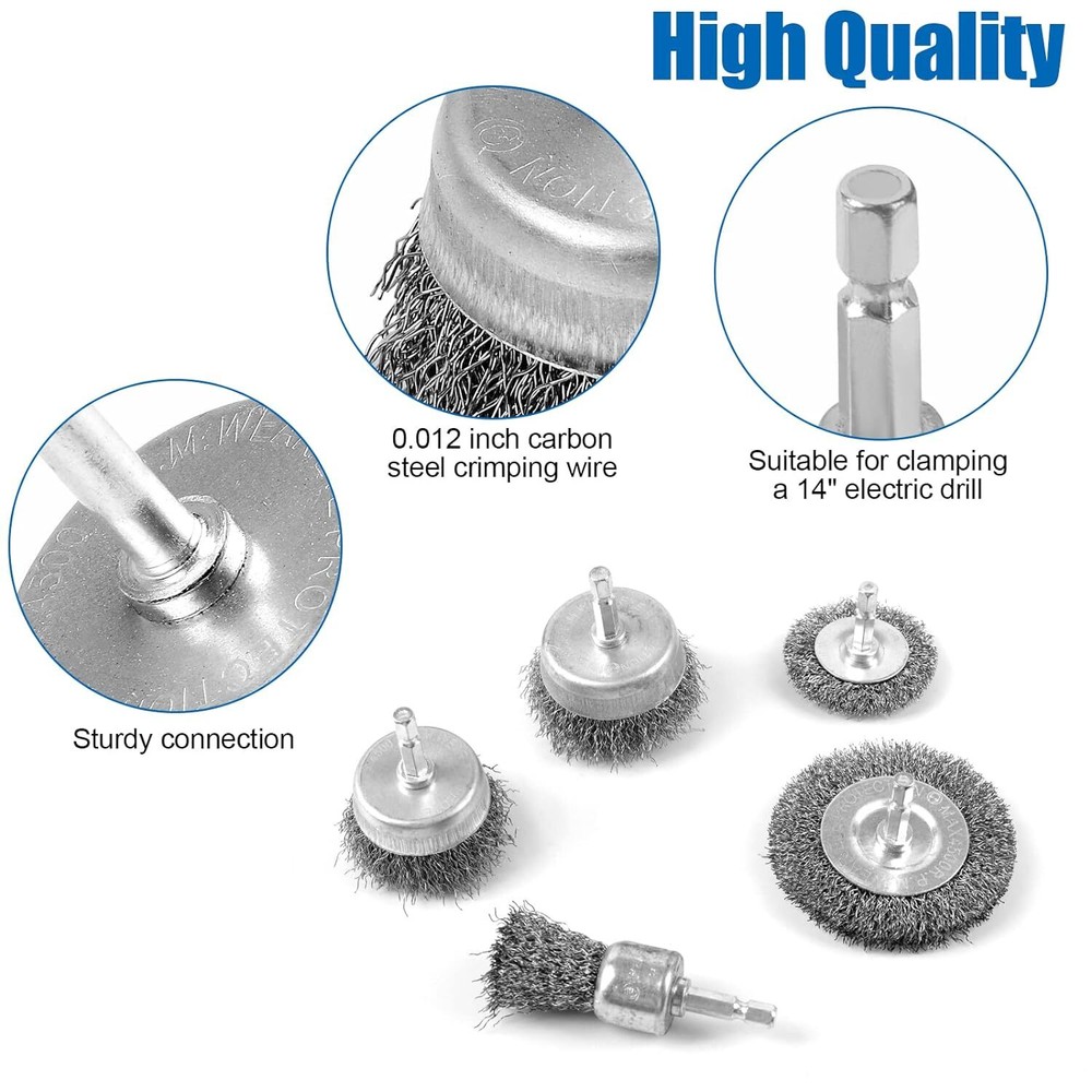 Wire Brush for Drill, Wheel Cup Set, Drill Drill...