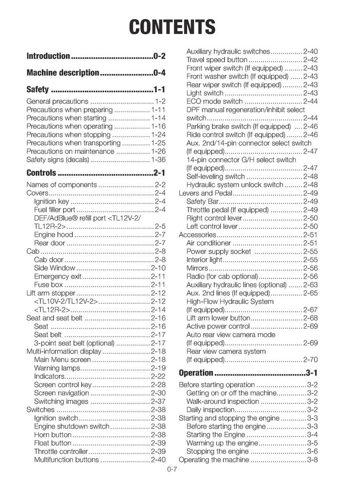 TAKEUCHI TL10V2 TL12V2 TL12R2 TRACK LOADER OPERATOR MANUAL - LOOP FIXED - COVERS