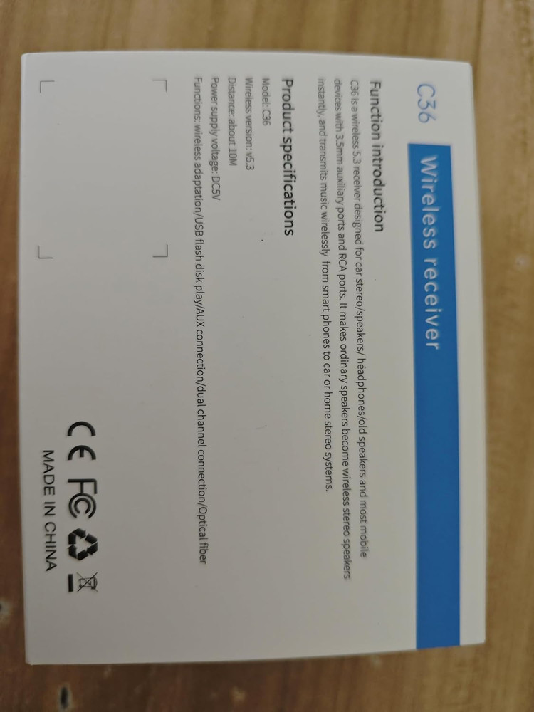 Bluetooth 5.3 Receiver for Home Stereo, RCA Bluetooth Adapter, Low Latency & HD