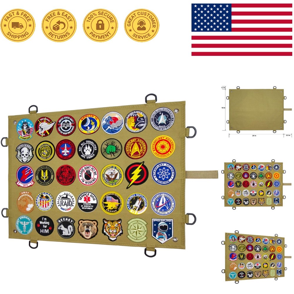 Versatile Tactical Patch Display Panel, 18" x 24" – Perfect for Collectors