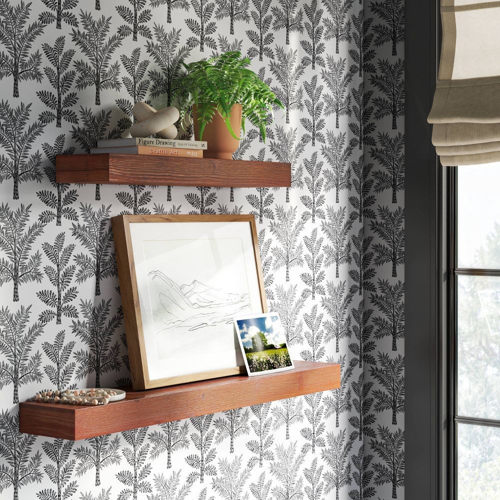 36" Floating Wood Shelf Walnut - Threshold