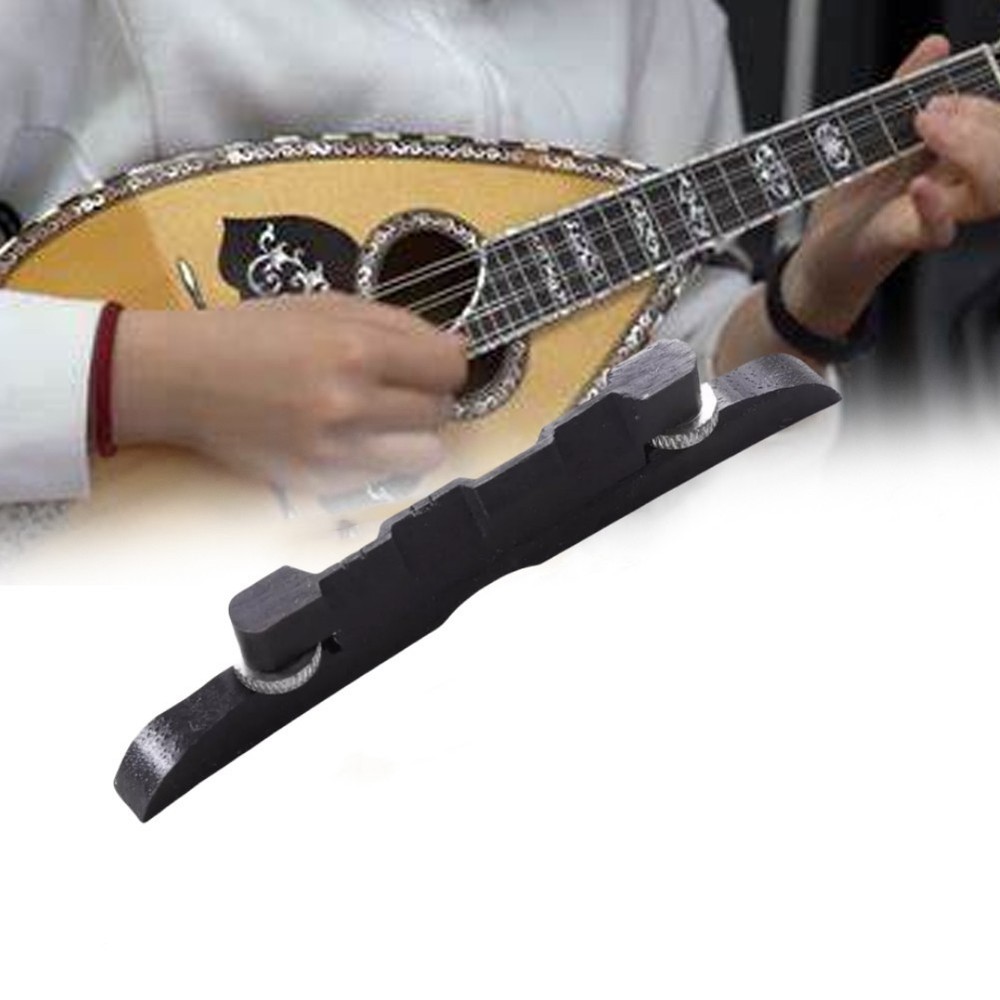 Adjustable Mandolin Bridge Premium Ebony Material Easy String Adjustment