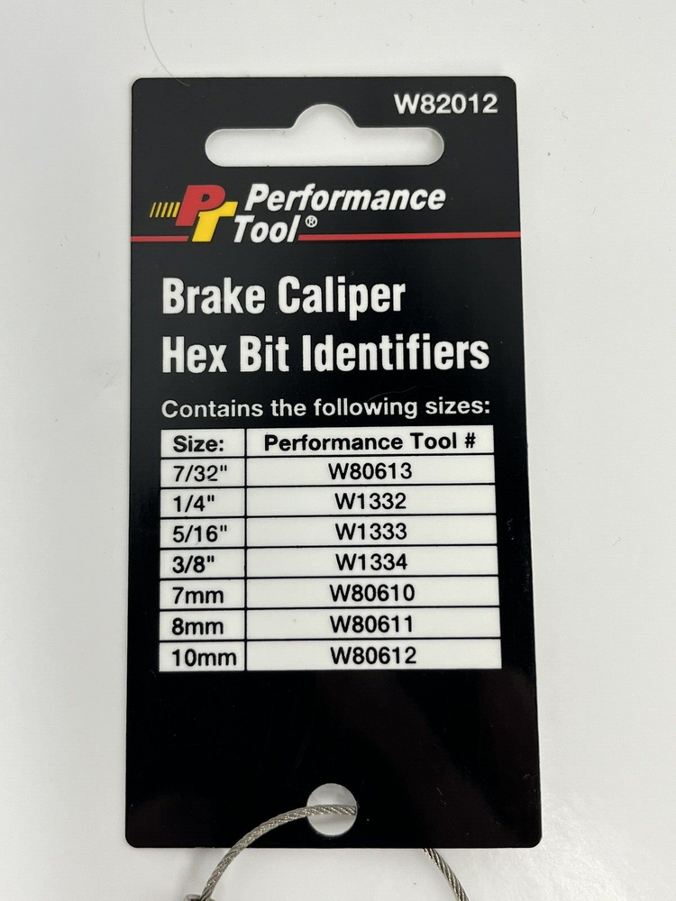 Performance Tool - Brake Caliper Hex Bit Identifier Set [7 pcs] (Part # W82012)