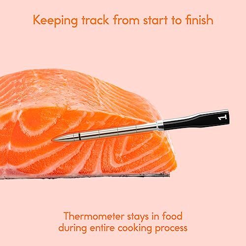 Smart Wireless Meat Thermometer with Ultra-Thin Probe Unlimited Range Bluetooth