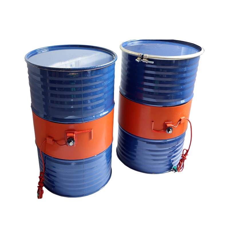 53Gal 110v Temperature Control Oil Drum Heater 1740*125*1.8mm 1000W 68.5*4.9 in