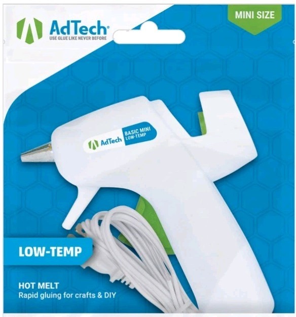 AdTech Mini Size Low-Temp Glue Gun White