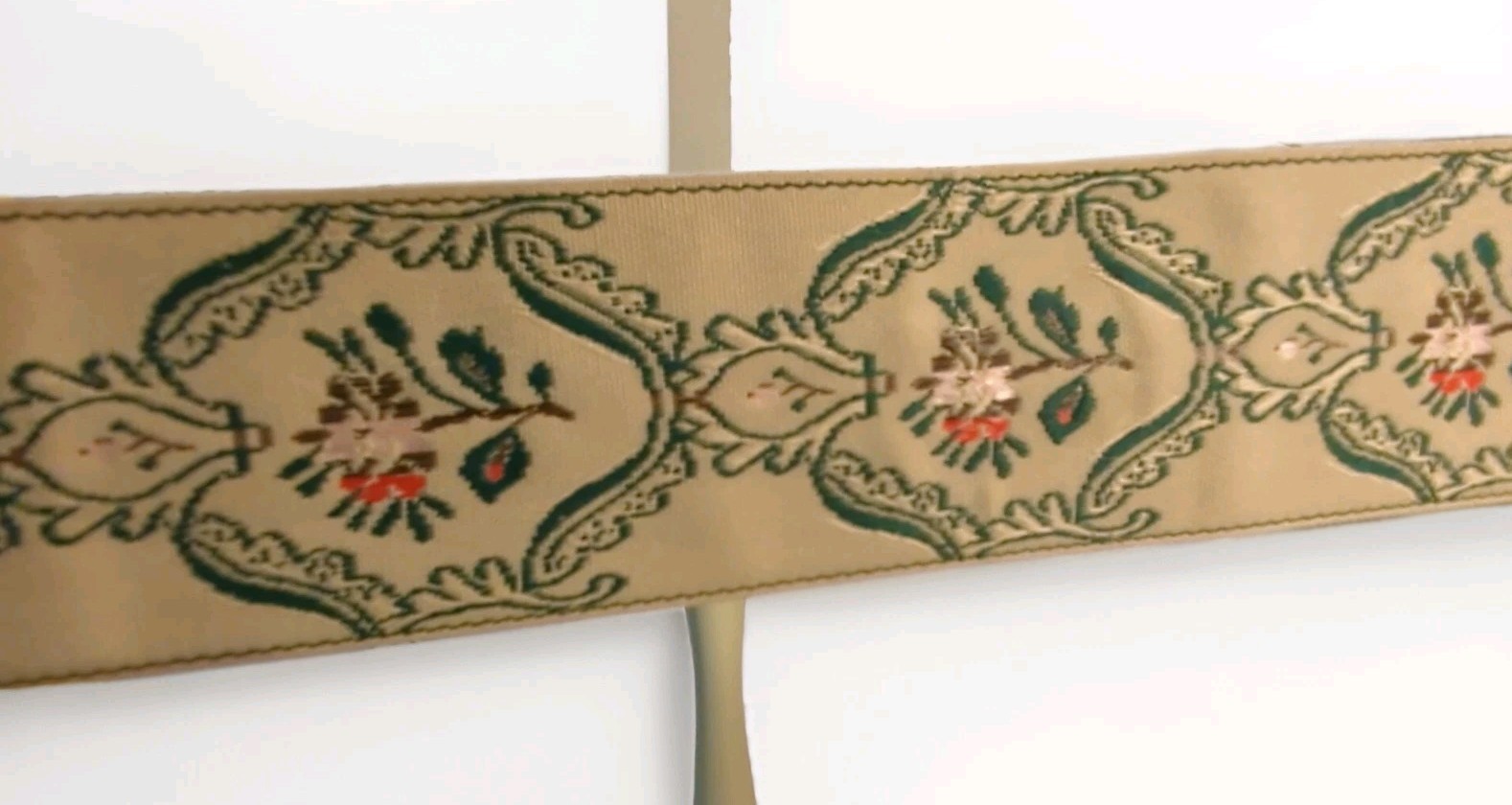 Vtg Scheibe Wood Folding Luggage Suitcase Rack Hotel Stand Tapestry Straps Ivory