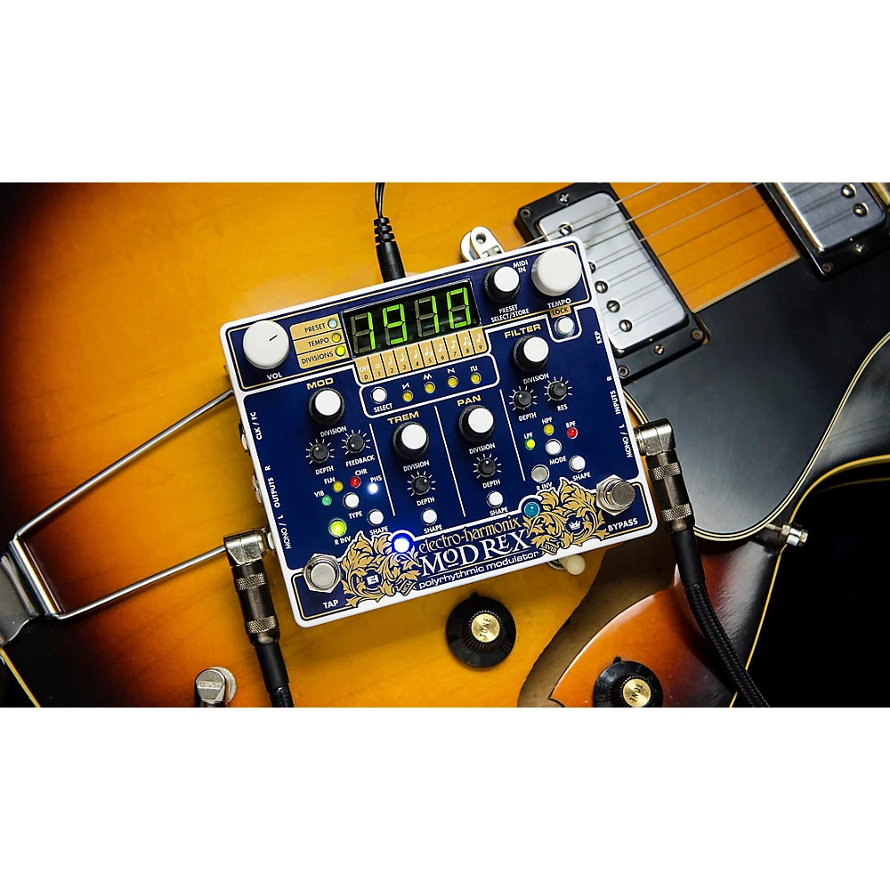 Electro-Harmonix MOD REX Polyrhythmic Modulator Effects Pedal LN