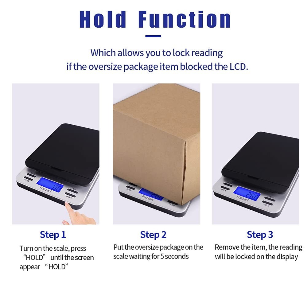 Digital Shipping Scale 86lb Postal Package Scale with LCD Tare & Hold Function