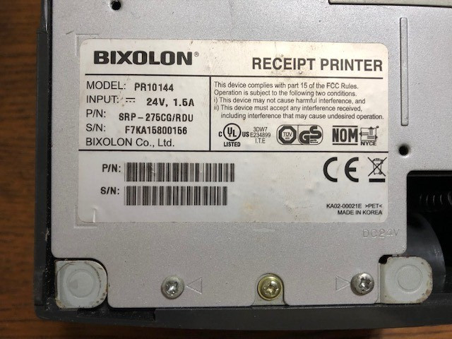 BIXOLON PR10144 Receipt Kitchen Printer untested/for parts~~SEE ITEM DESCRIPTION