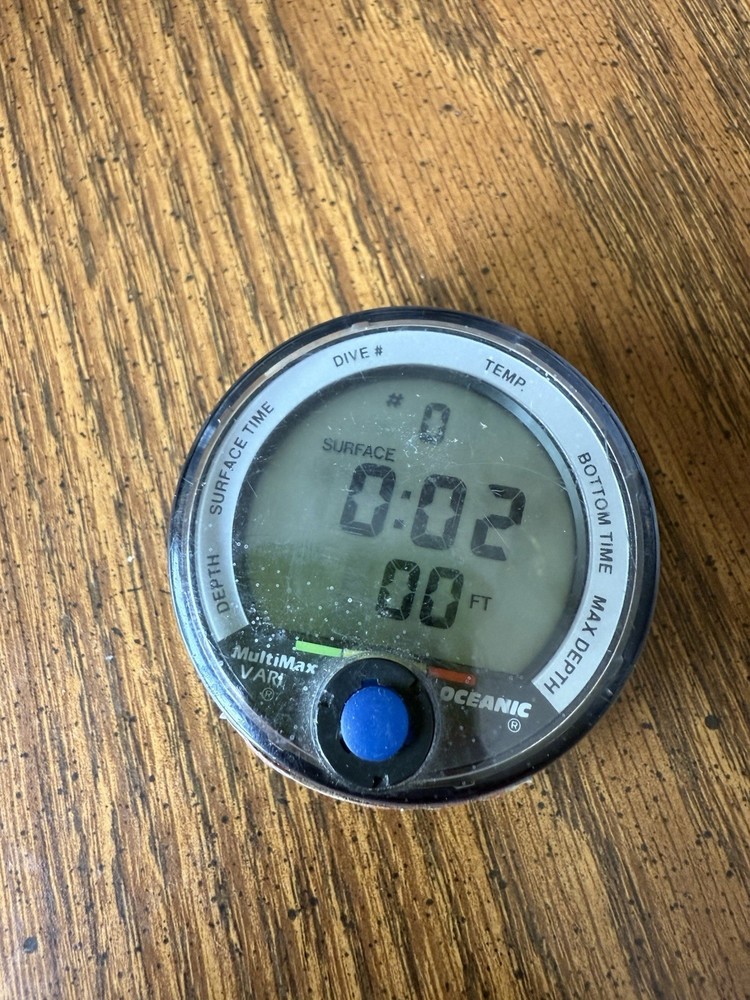 Oceanic Vintage Multi-Max Vari Dive Computer/Depth Gauge/Dive Timer/Temp/MaxDept