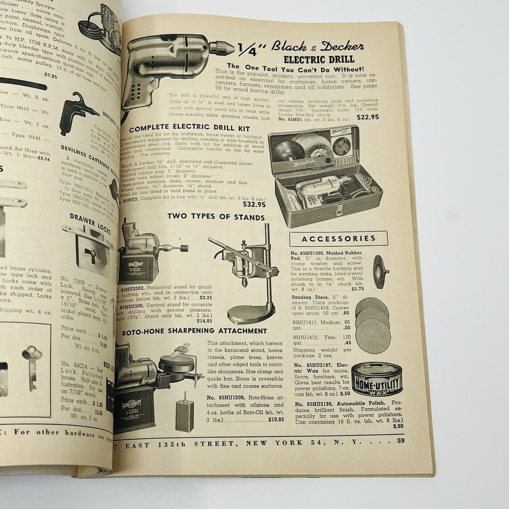 1952 Constantine's Manual For Craftsman Catalog Reference Guide Woodworking Tool