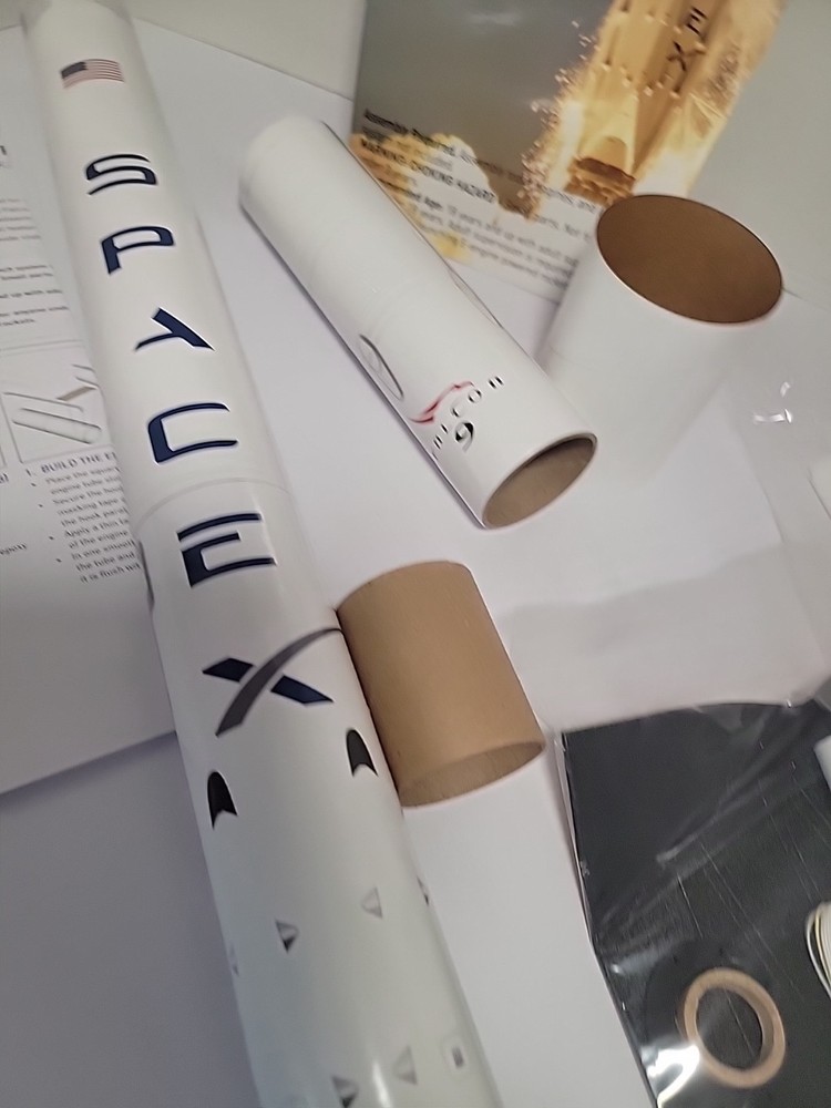 SpaceX Falcon 9 and Fairing Model Rocket Kit. Please Read Description Incomplete