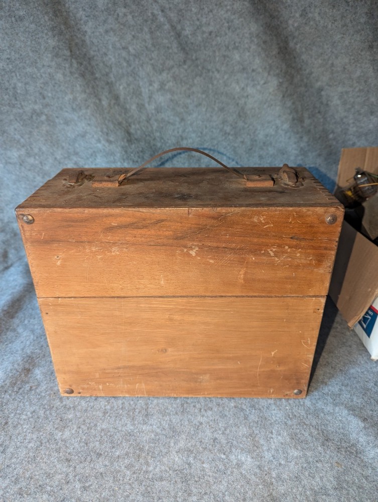 Antique Testing Set- Wheatstone Bridge, Wood Case, German