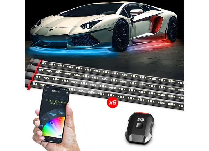 XK Glow MX-CAR-STA LED Accent Underglow Multicolor Light Kit w/ App Control
