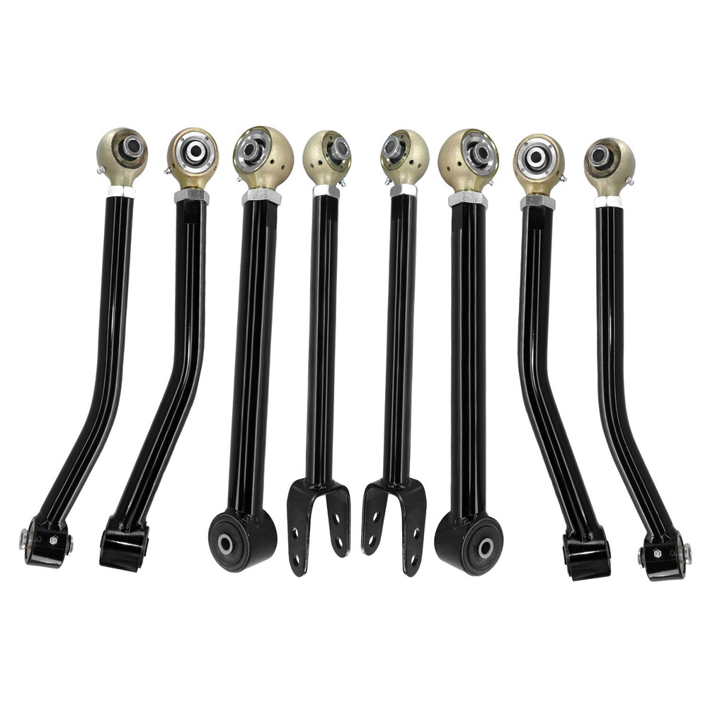 Front Rear Lower Upper Adjustable Control Arms Kit for 2007-2018 Jeep Wrangler