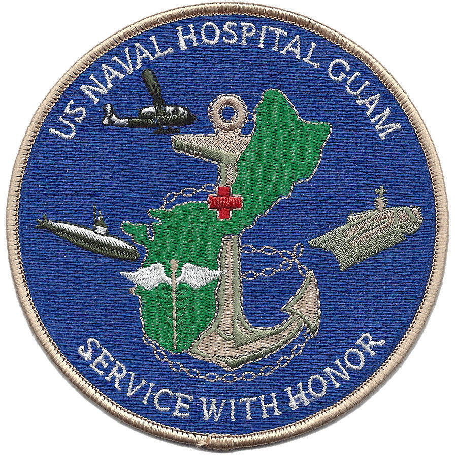 4.5" NAVY NAVAL HOSPITAL GUAM  EMBROIDERED PATCH
