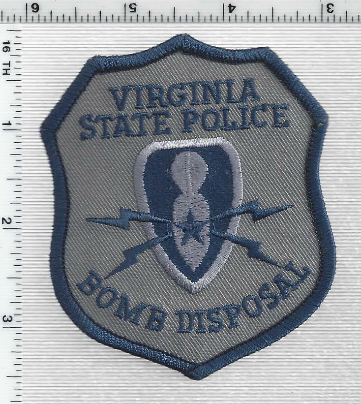 Virginia State Police Bomb Diusposal 1st Issue Unit Patch
