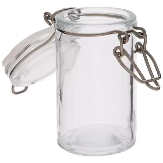 Mini Flip Lid Glass Jars-4 pieces
