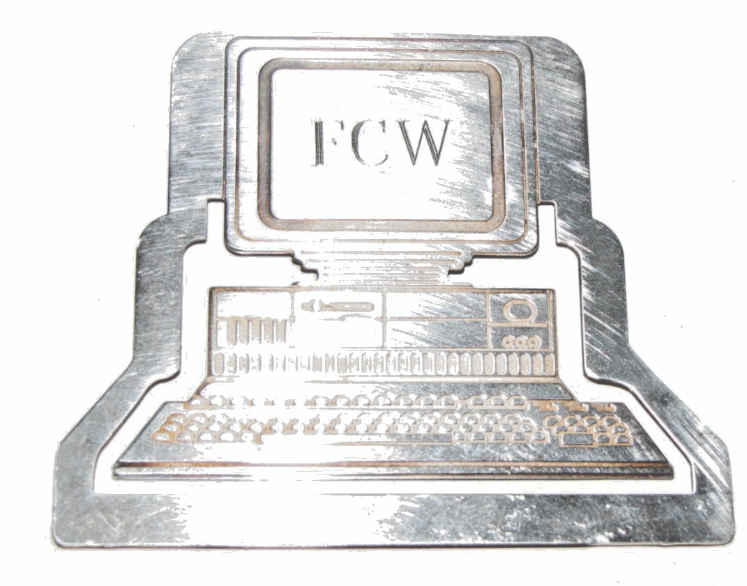 Tiffany & Company Sterling Silver 1990s Personal Computer Bookmark w/ Monogram