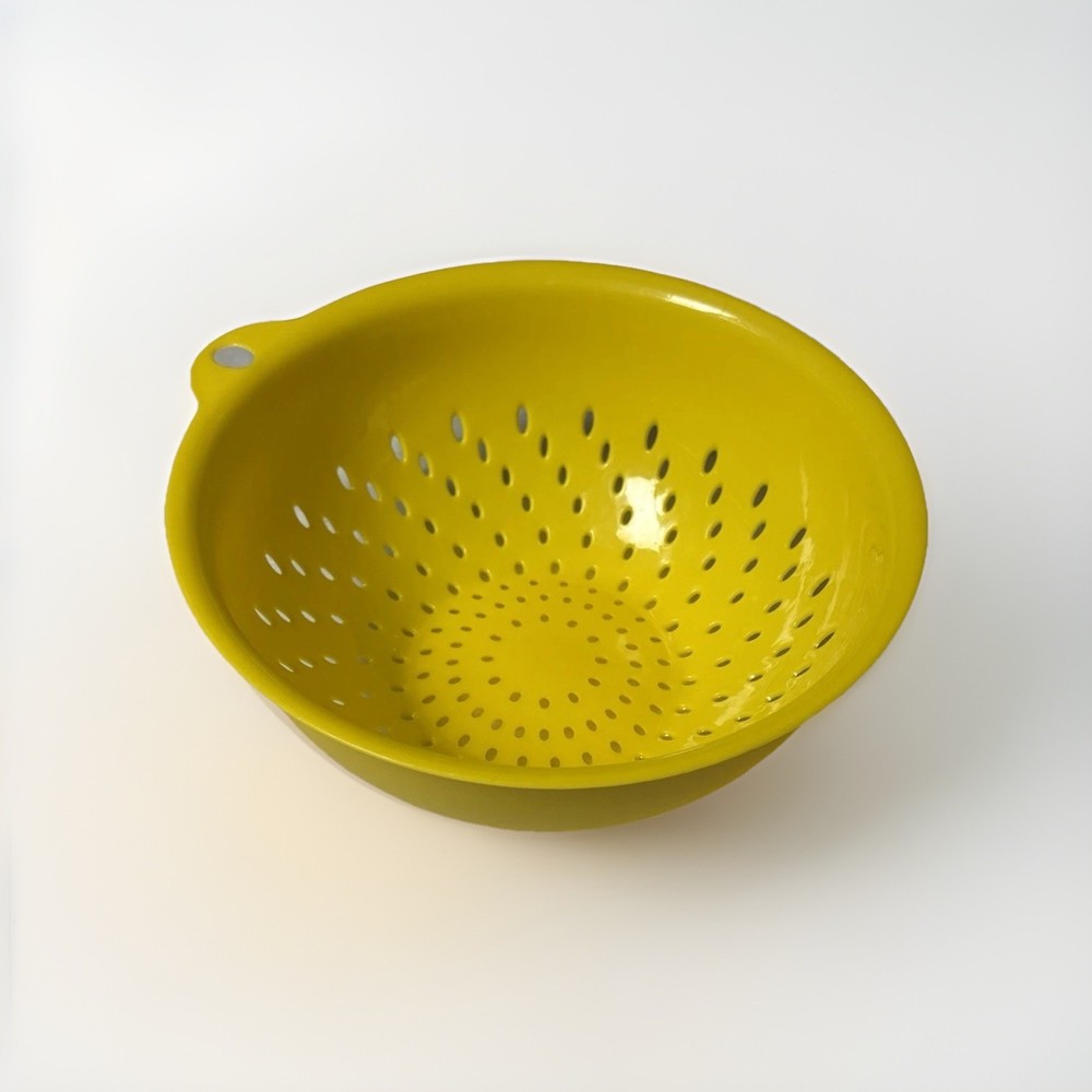 Yellow Plastic 8” Strainer Colander Kitchen Gadget Tool