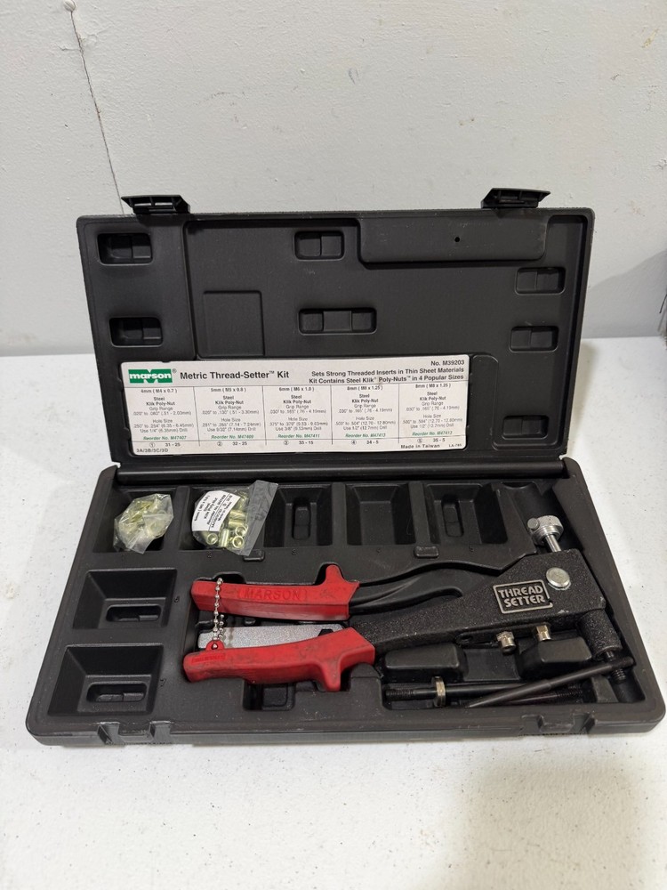 Marson 39203 METRIC Thread setter kit 6E