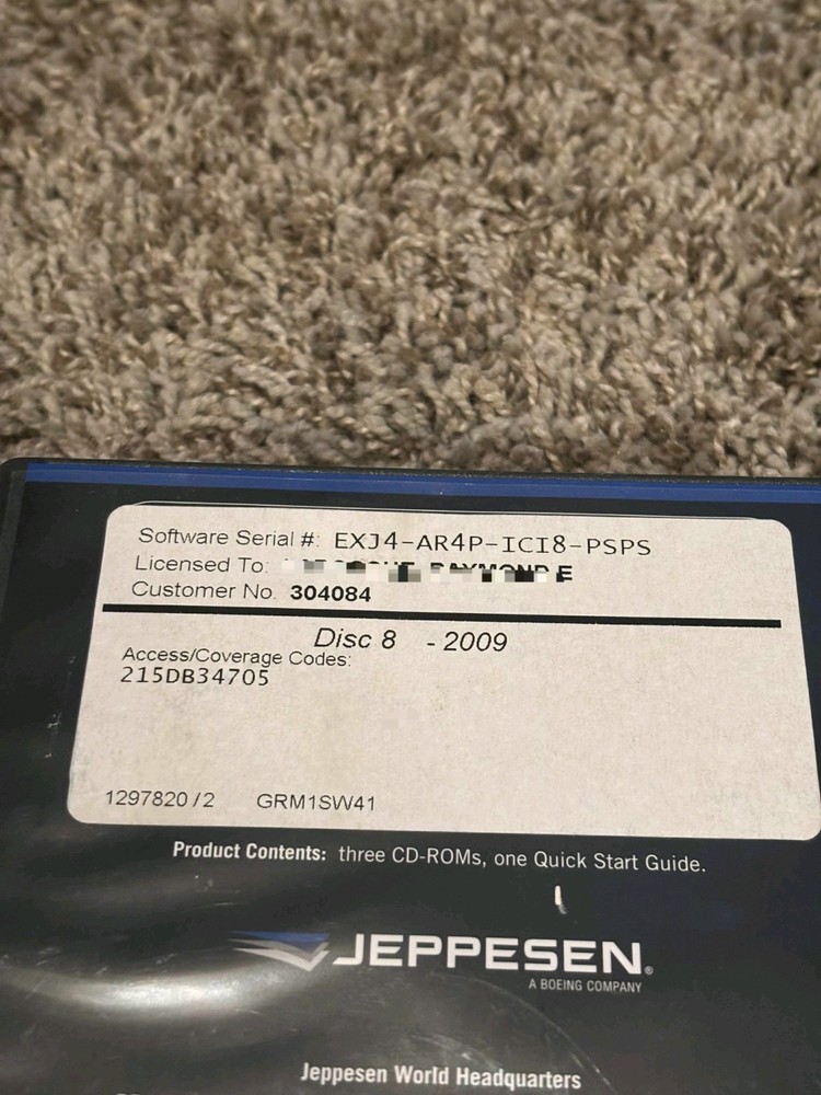 Jeppeson Electronic Chart JeppView For Multi-function Displays~Vista 2009 CD-Rom