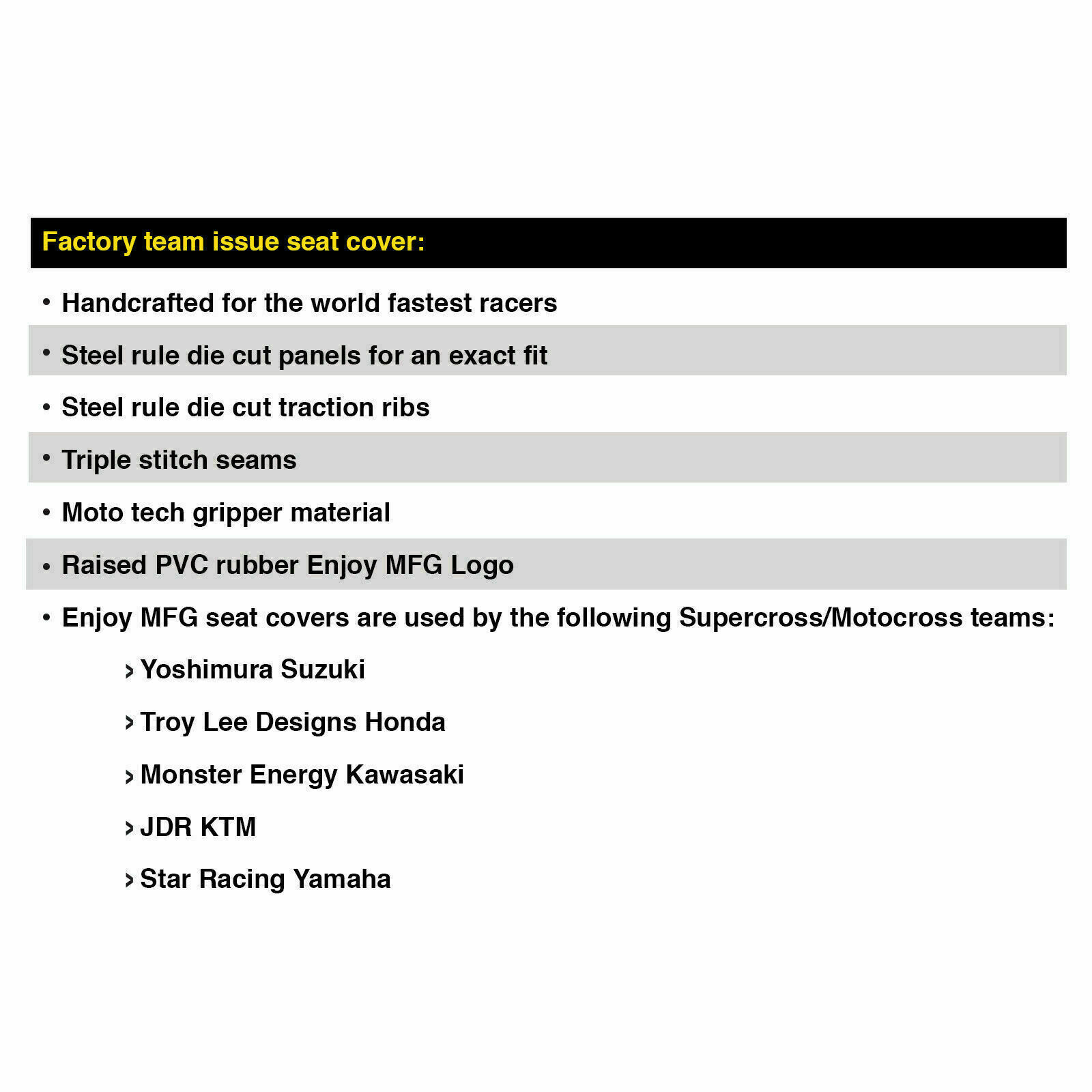 Yamaha Raptor 250 Gripper Seat Cover 2008 - 2013 Black Standard #221