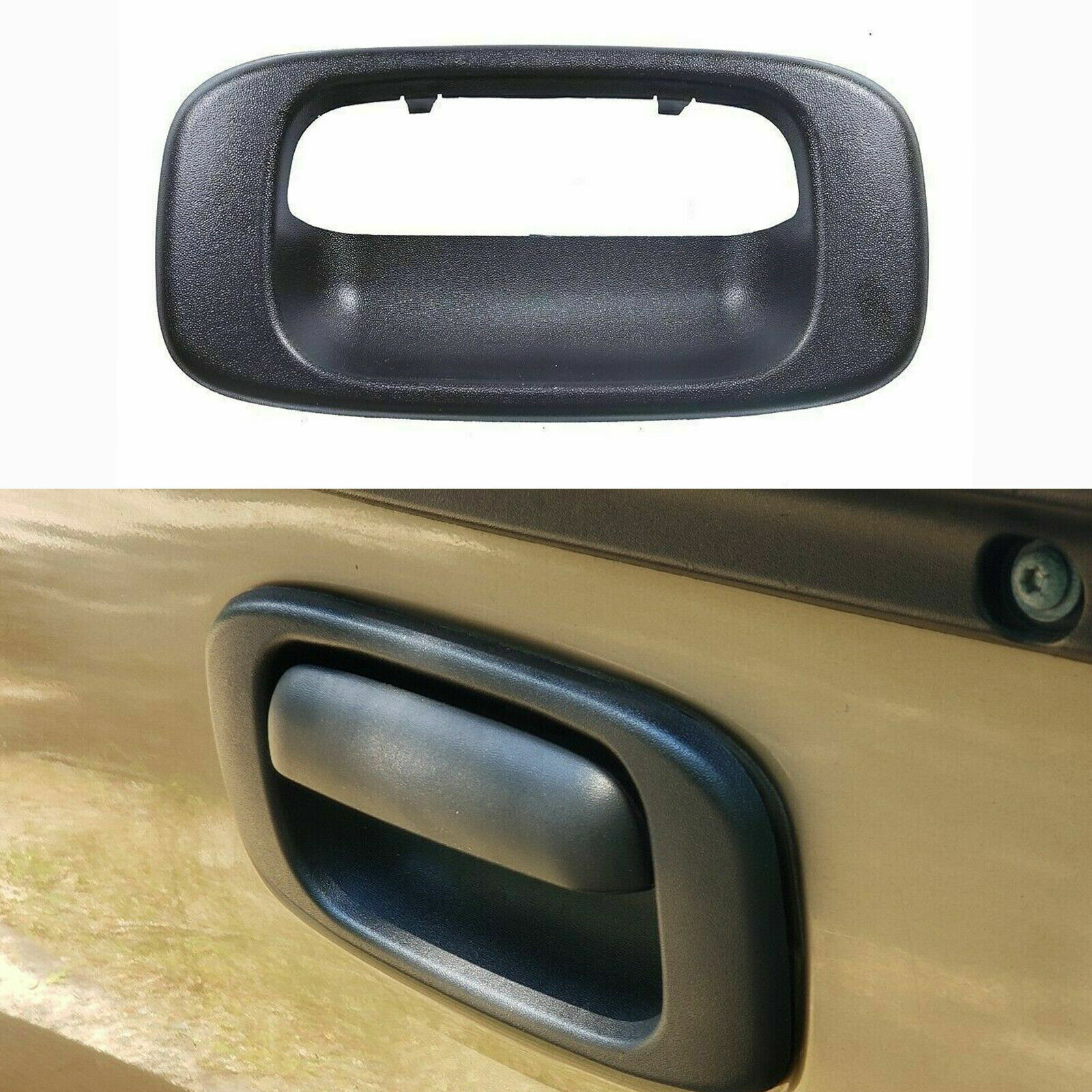 Tailgate Handle Bezel Cover Black For GMC SIERRA Chevy SILVERADO 1500 1999-2006