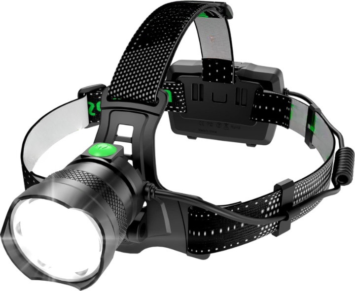 Linterna frontal LED 7 modos con sensor, batería 50h e impermeable IP67, Nuevo