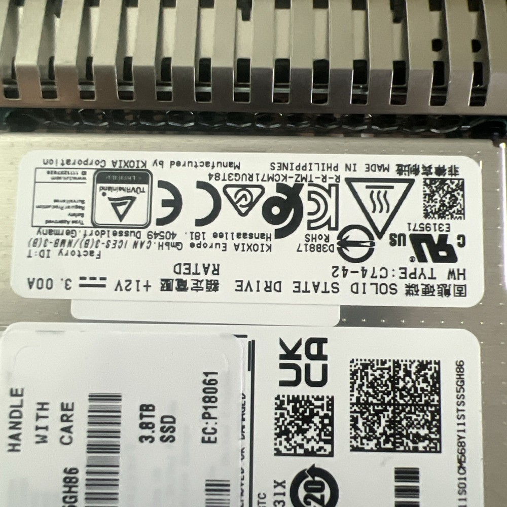 IBM storage 02AT311 3.8TB 2.5" SSD Solid State Drive TYPE C74-42