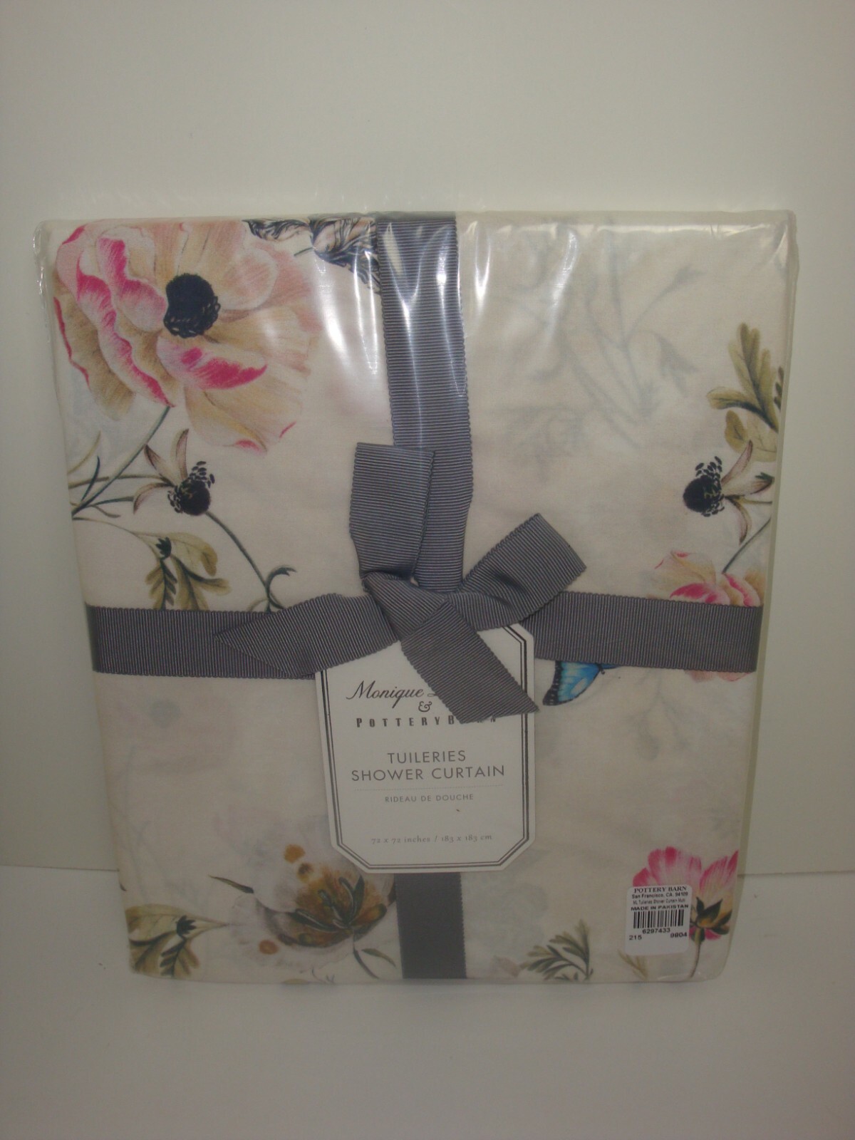 Pottery Barn Monique Lhuillier Tuileries Shower Curtain Wildflowers Butterflies