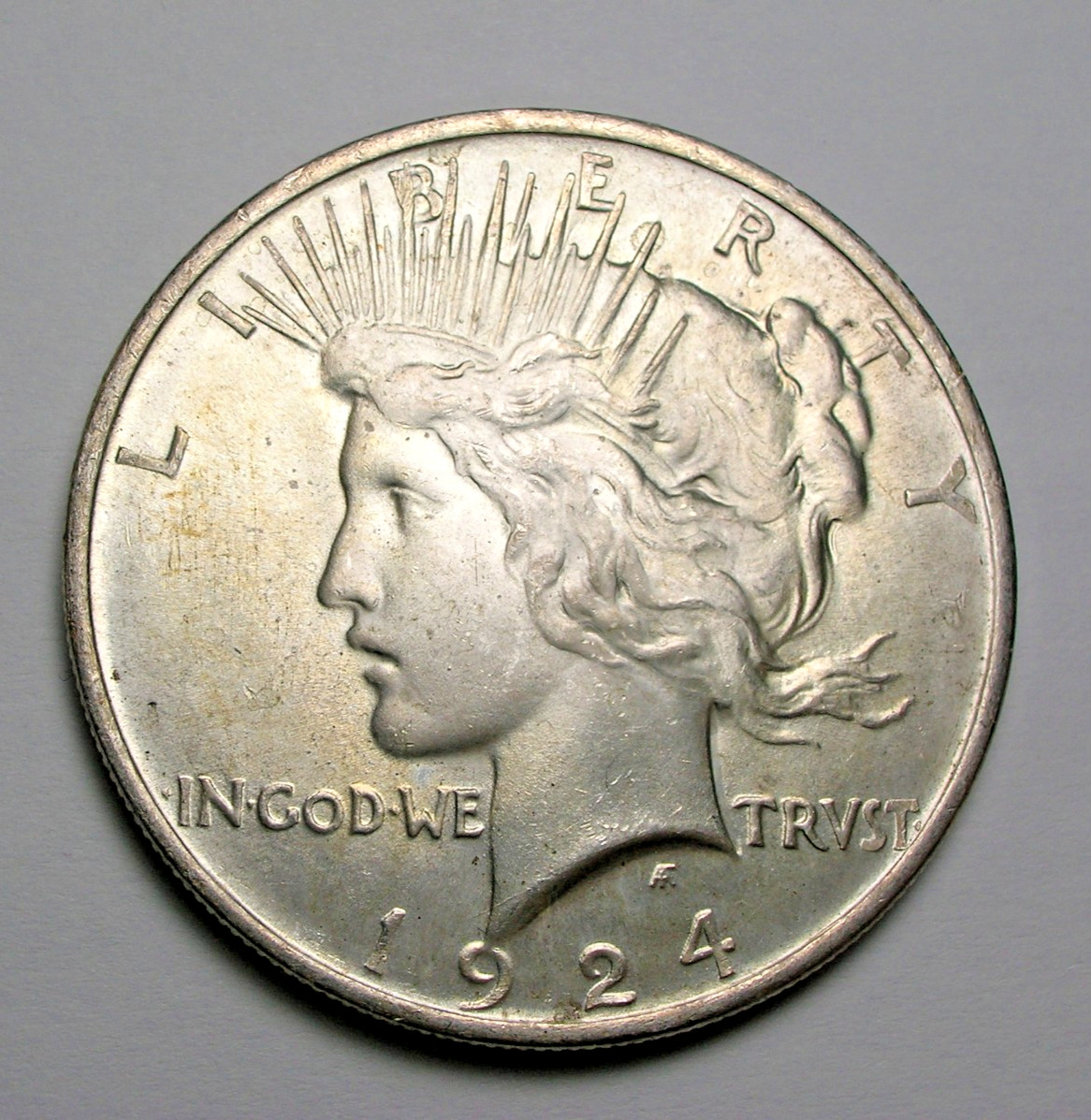 1924 P Peace 90% Silver Dollar